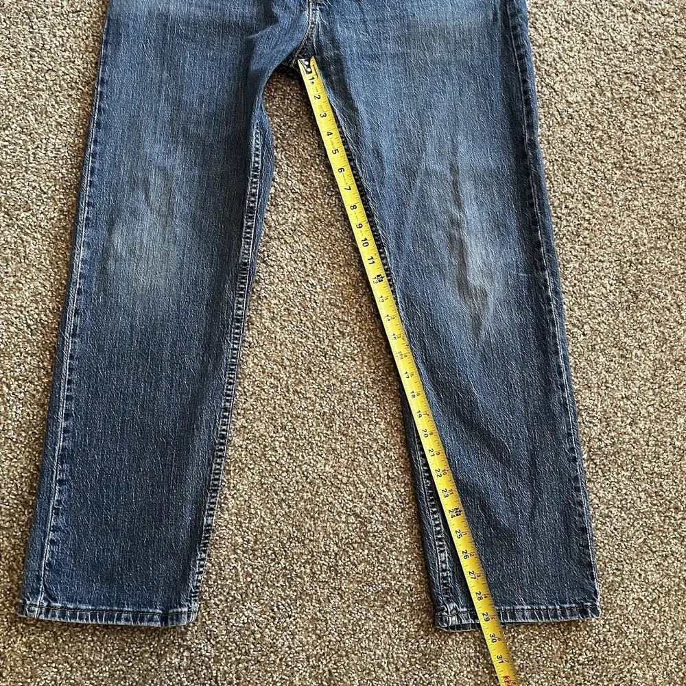 Levi's Jeans Mens Size 38x30 505 Straight Leg Medium Blue Wash Regular Fit Denim